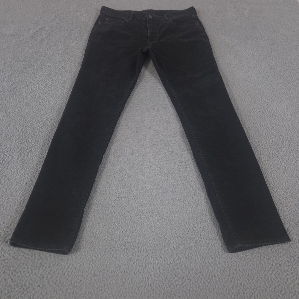 American Eagle Jeans Mens 36x34 Black Skinny Corduroy Flex Stretch Pants Preppy
